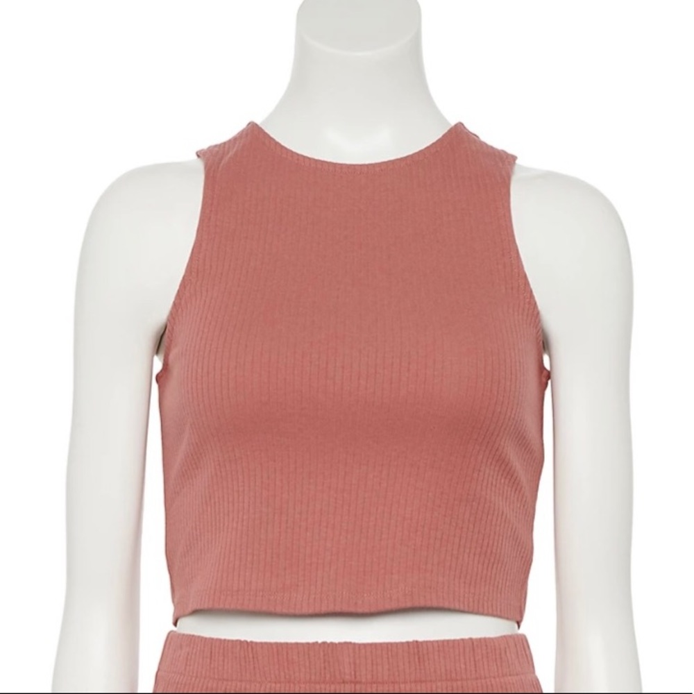 Juniors' Live To Be Spoiled Ribbed High Neck Tank Top